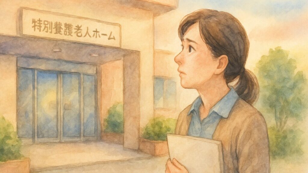 特別養護老人ホームに入所相談をする前に心配な気持ちになっている様子