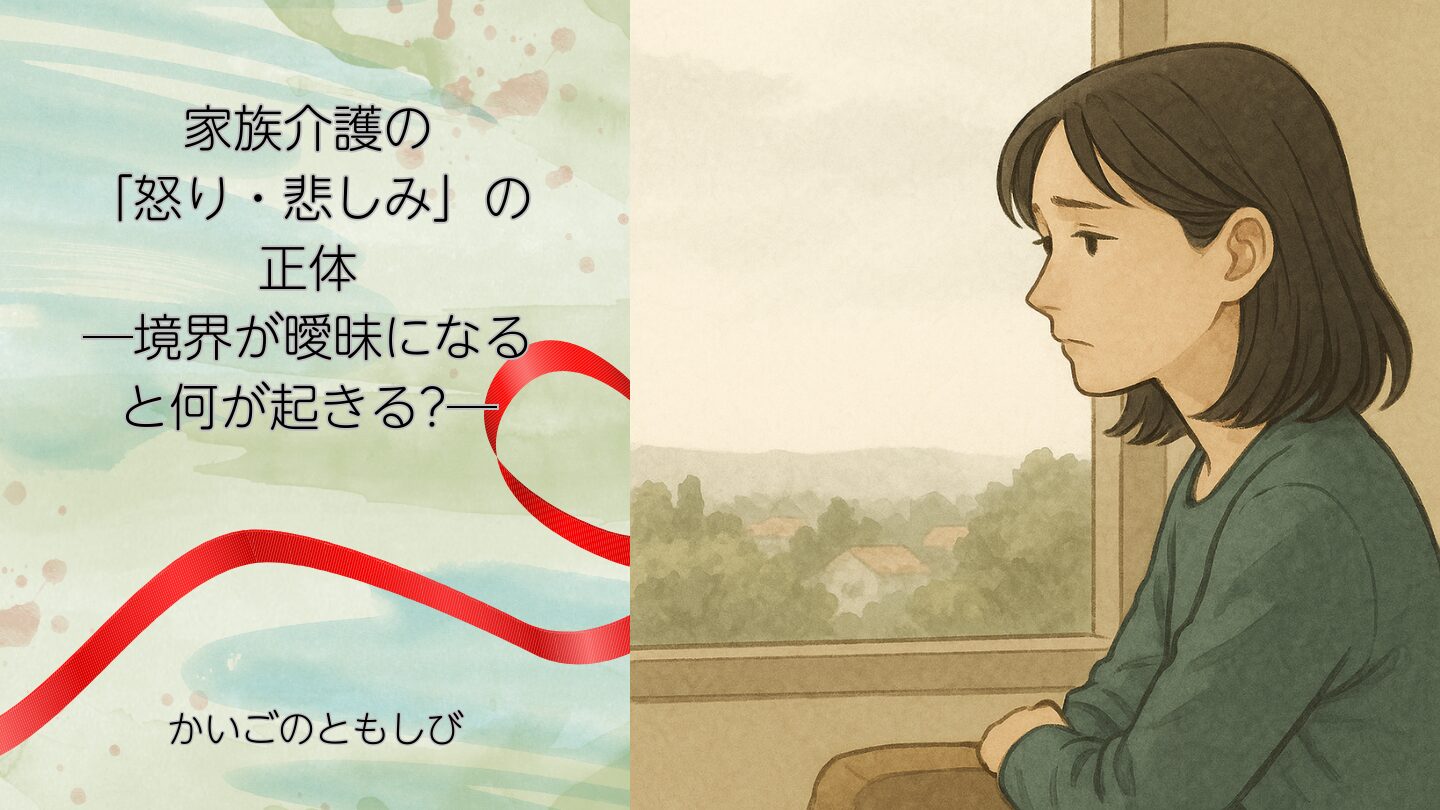 在宅介護に疲れ果てて、外を眺める女性