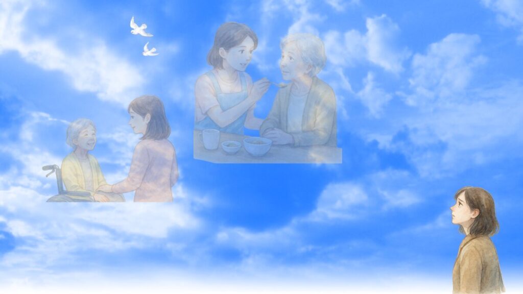 介護を頑張っていた頃を思い出す様子
